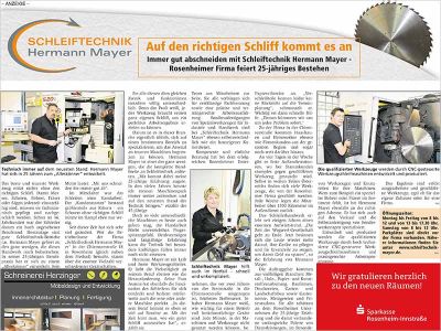 Presse Schleiftechnik Mayer
